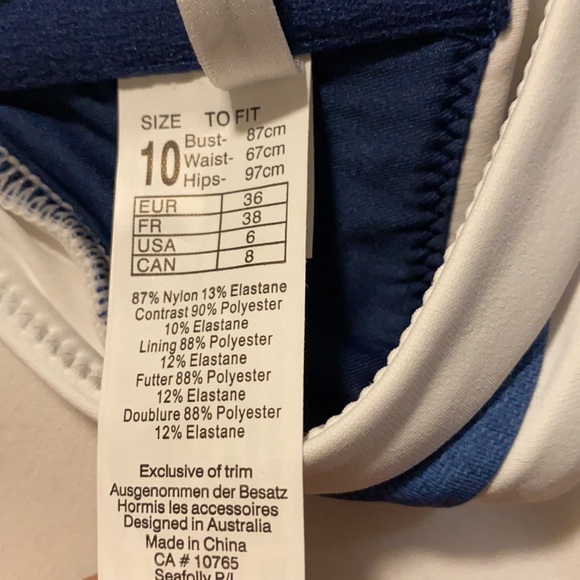 SEAFOLLY Block Party High Neck Tank Top Sz 6 - Picture 11 of 11